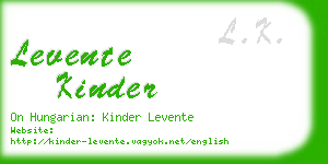 levente kinder business card